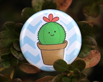 Happy Cactus 1.25" Pinback Button
