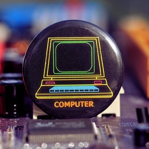 COMPUTER Retro Computing Inspired 1.25&quot; Pinback Button