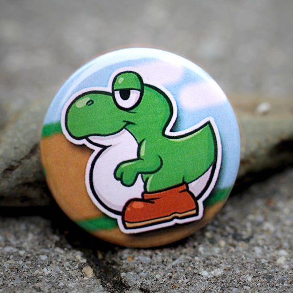 Baby Yoshi 1.25" Pinback Button (4 couleurs avaliable)