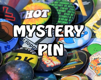 IT IS A MYSTERY! Random 1.25" Misprinted Pin