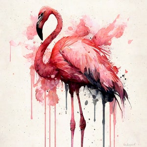 Flamingo Elegance| Flamingo Gifts for Women | Flamingo Art Prints | Pink Flamingo Art | Flamingo Art | Cottagecore