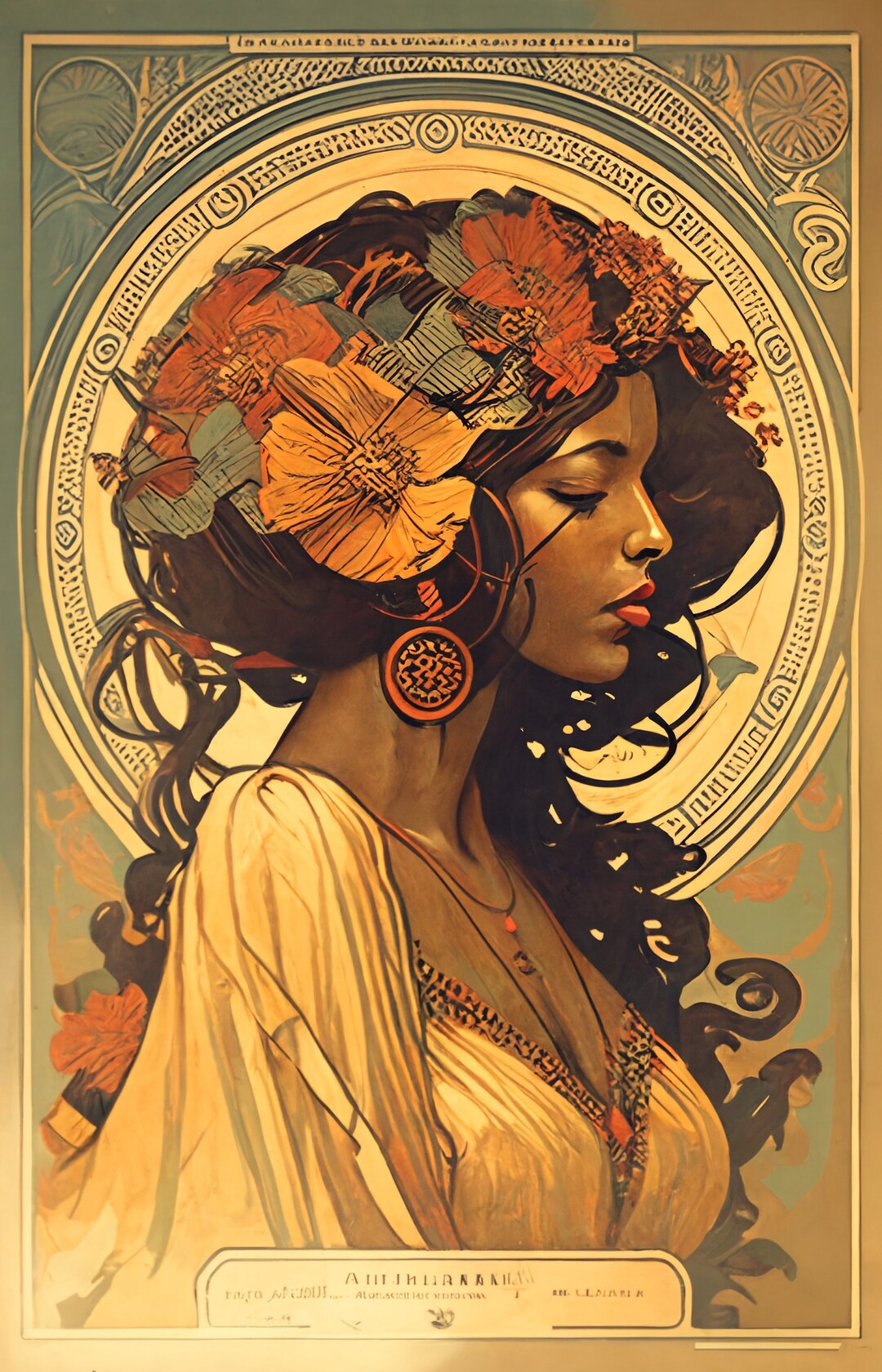 African Queen Art Print Vintage Style Art Deco Poster digital african-queen-art-print-vintage-style-art-deco-poster-digital