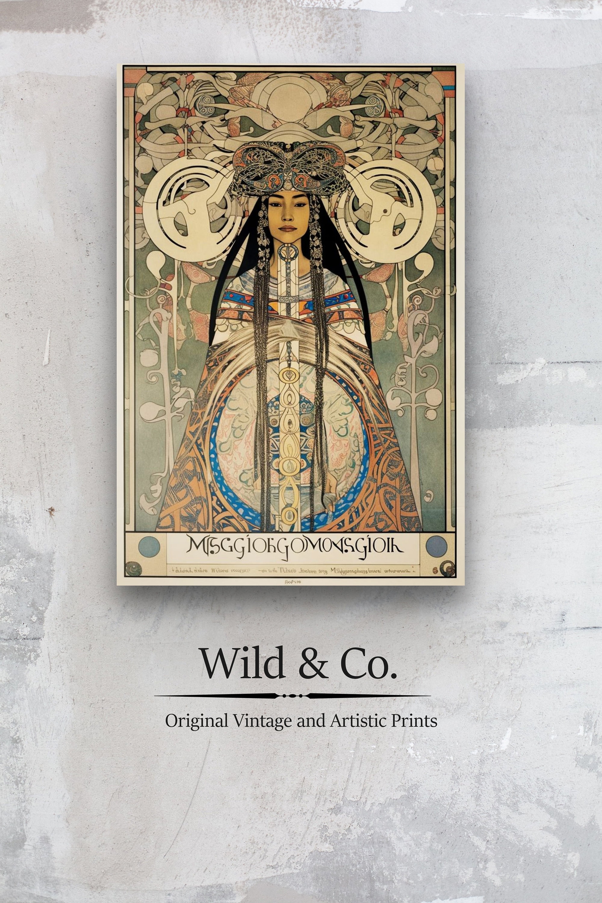 Native Woman Art Nouveau Print | Original Poster Art (digital Download