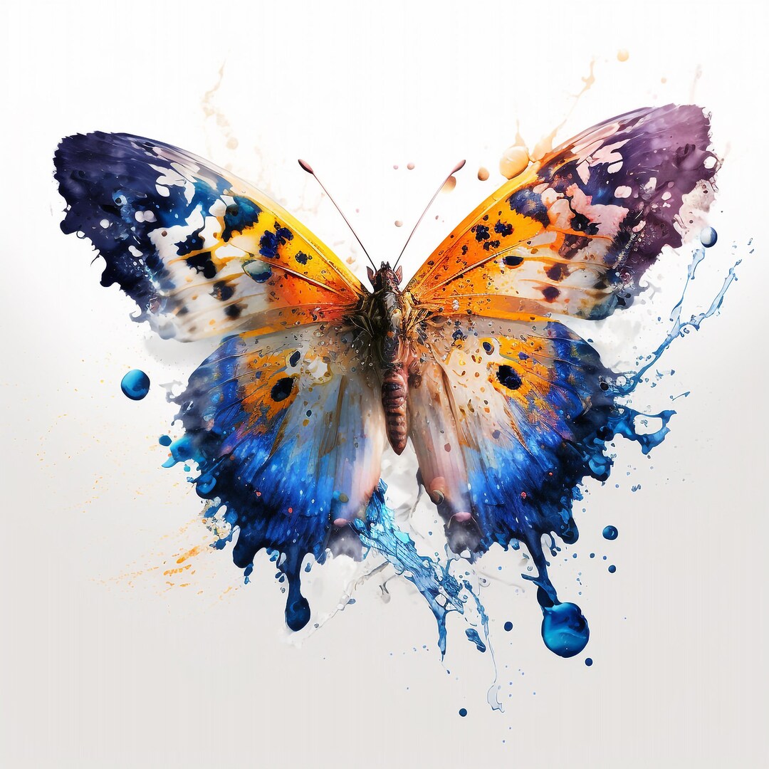 Butterfly Wall Art Butterfly Art Print Butterfly Art Decor Watercolor