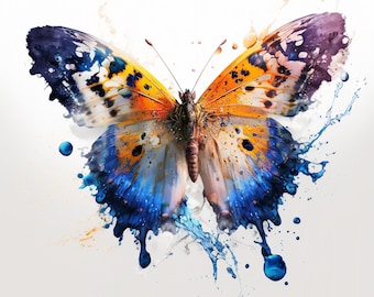 Abstract Butterfly Art Print | Colorful Insect Wall Decor (Digital Download)