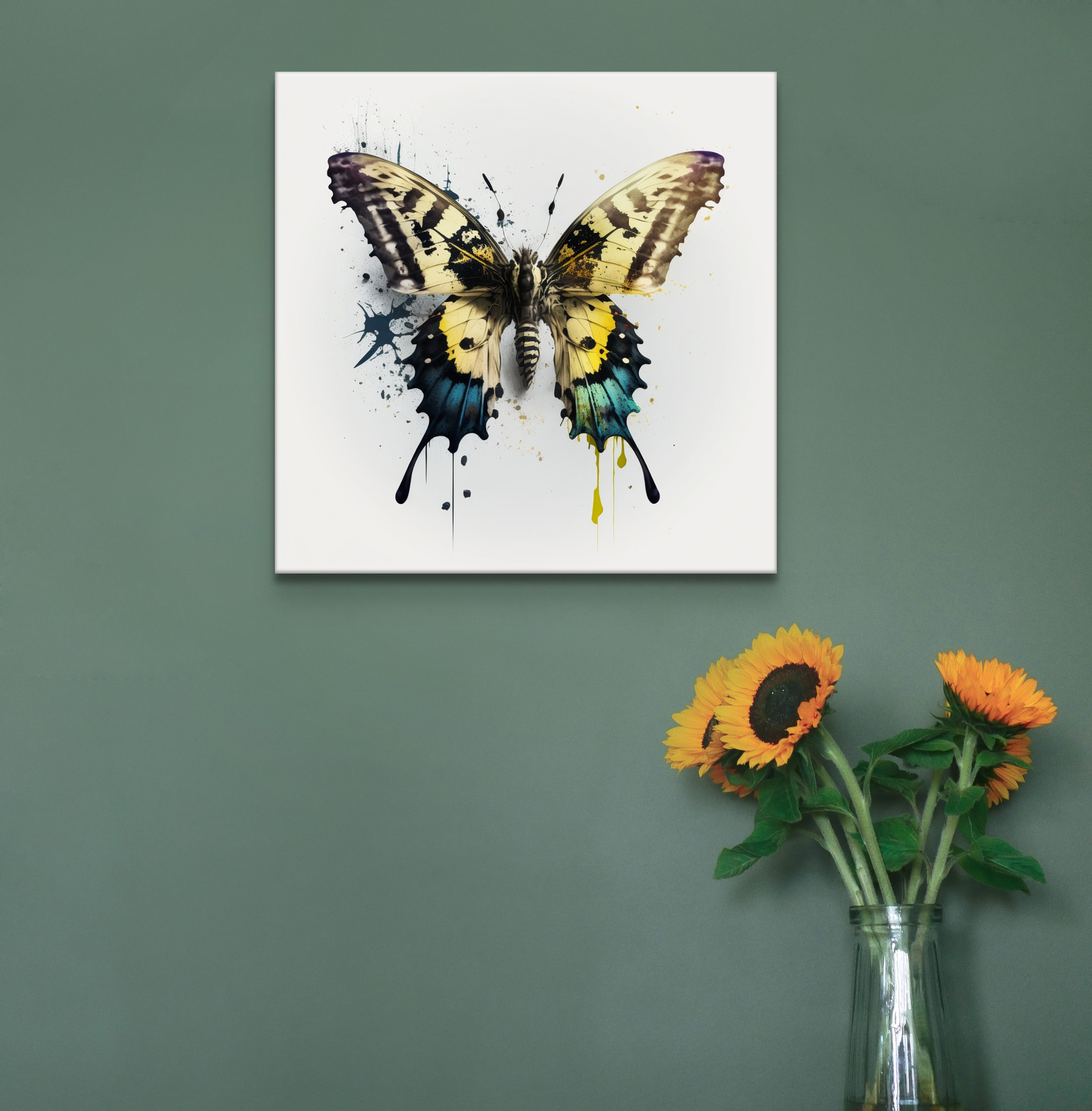 Butterfly Wall Art Butterfly Watercolor Art Digital Insect Art, Animal