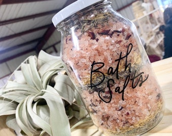 Bath Salts - Self Care - Relaxation Gifts - Aromatherapy - Essential Oils - Floral Bath Salts - Whole Love Organic