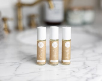 Essential Oil Roll On - Essential Oil Blend - Magnesium Oil - Calming - Allergy - Anxiety - Grounding - Germ Fighter - Migraine - Headache