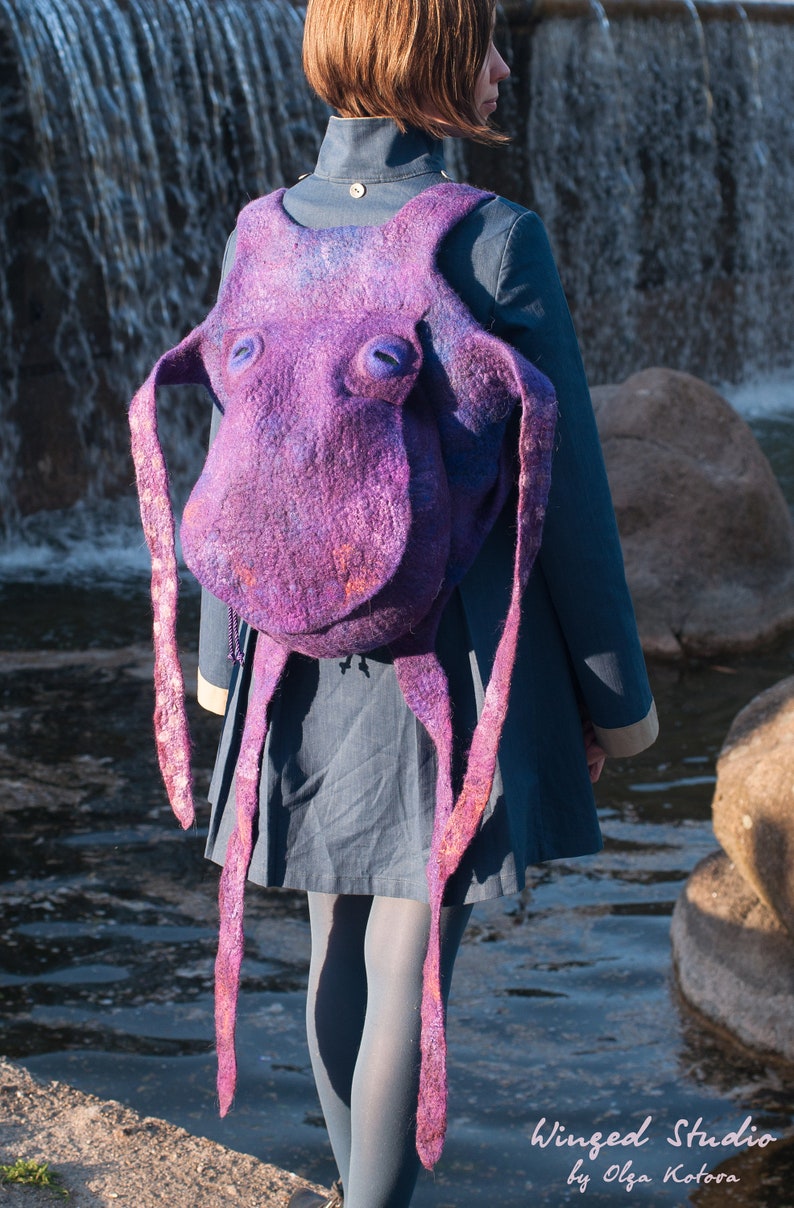 Octopus  Backpack to order Purple