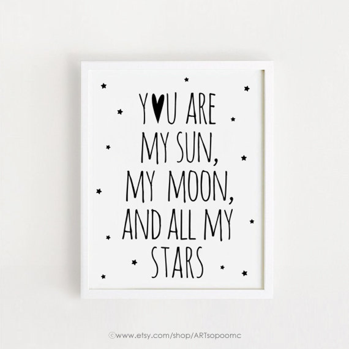 You're My Sun My Moon and All My Stars Printable Art Baby - Etsy