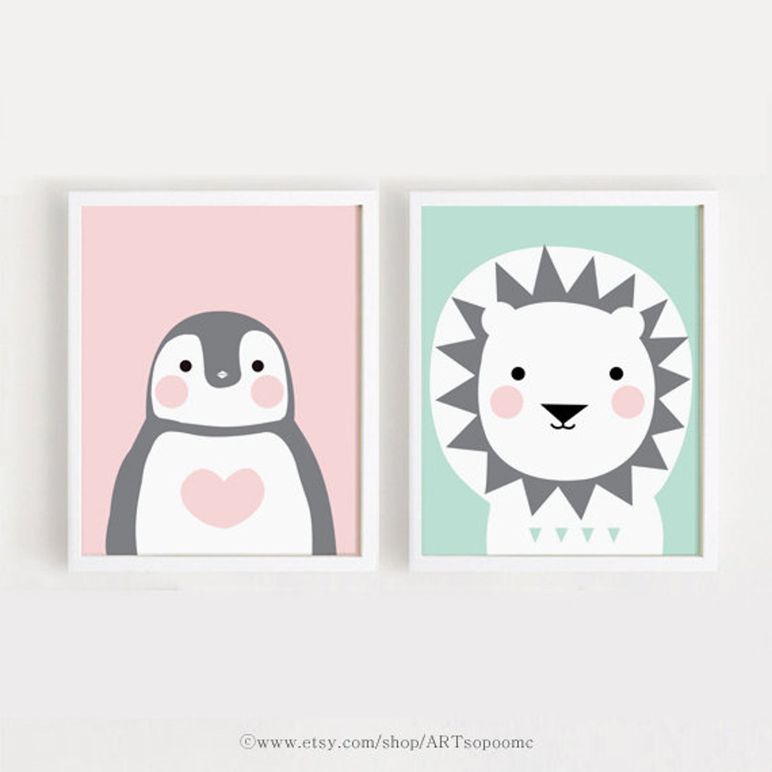 Printable Nursery Wall Art Set of 4 Poster Baby Art Kids Room | Etsy