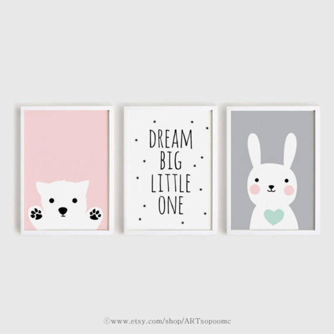 Printable Nursery 8x10 Set of 3 Baby Room Wall Art Kids Room Poster ...