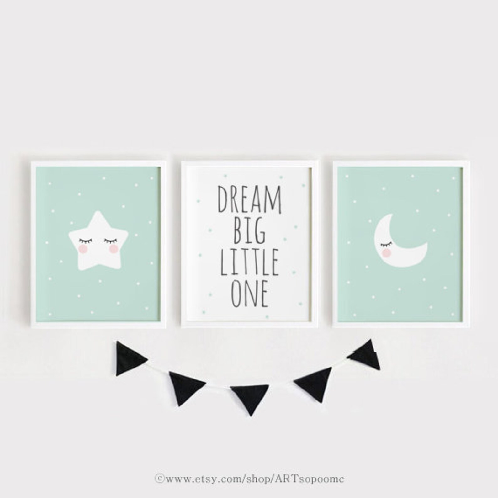 Printable Nursery Art Set of 3 Baby Boys Room Wall Art Poster | Etsy