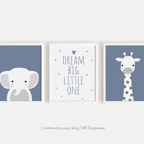 Nursery Wall Art. Set of 3 Baby Nursery Prints. Cloud Nursery Etsy