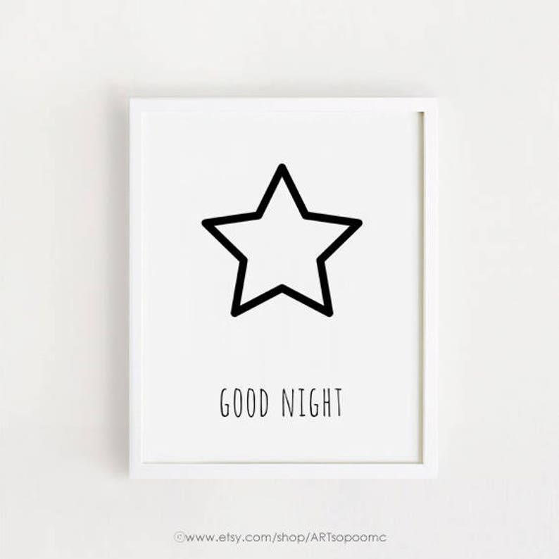 Good Night Sleep Tight Print Printable Nursery Wall Art Set of - Etsy
