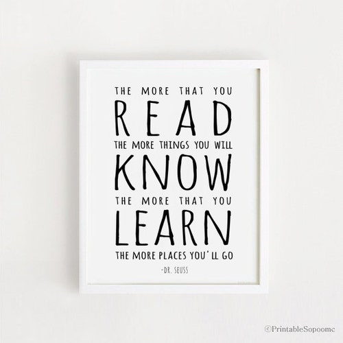 baby quotes for nursery boy printables the more that you read etsy