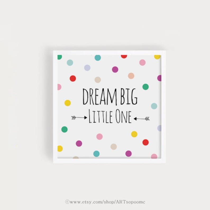 Printable Dream Big Little One Poster Cute Art for Baby Room - Etsy
