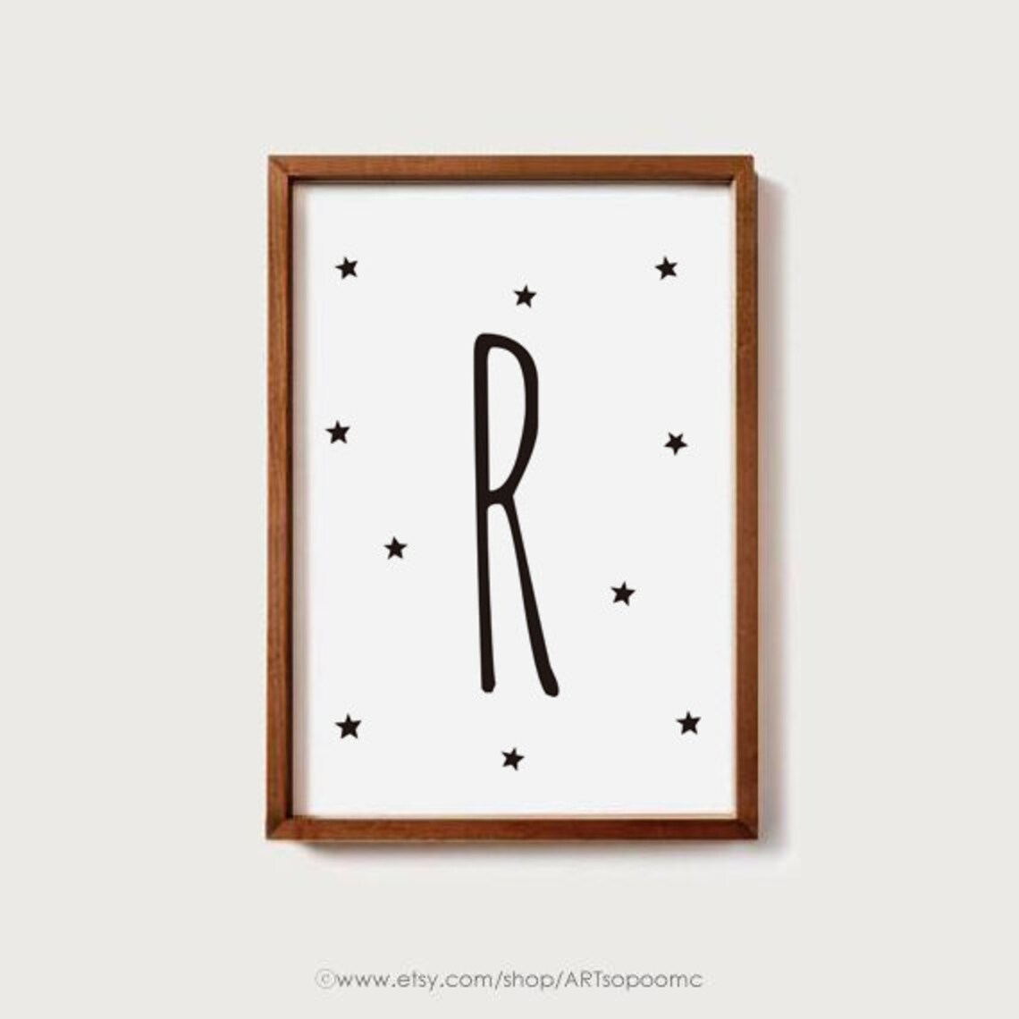 INSTANT DOWNLOAD Letter R Print Printable Nursery Art Black | Etsy