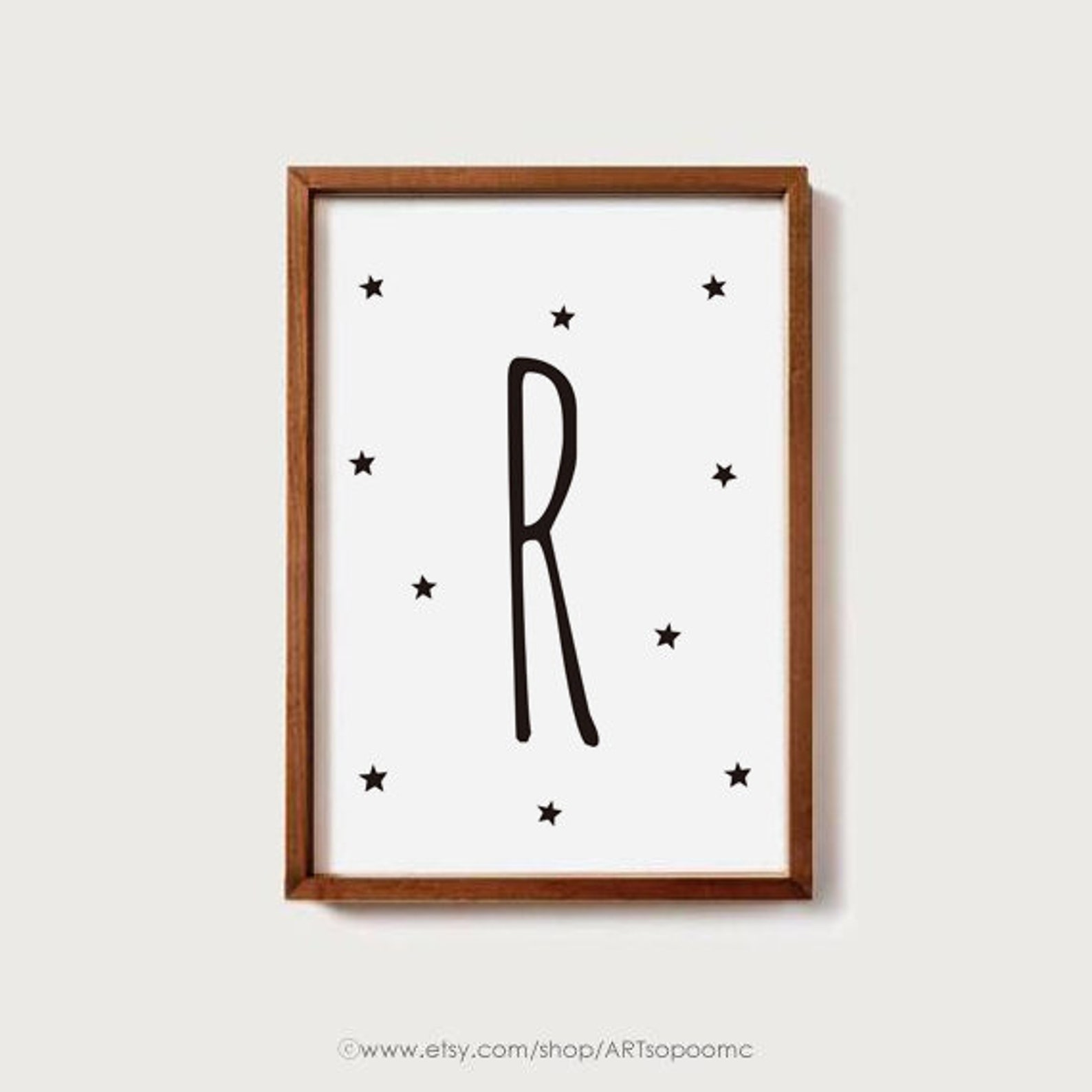 INSTANT DOWNLOAD Letter R Print Printable Nursery Art Black | Etsy