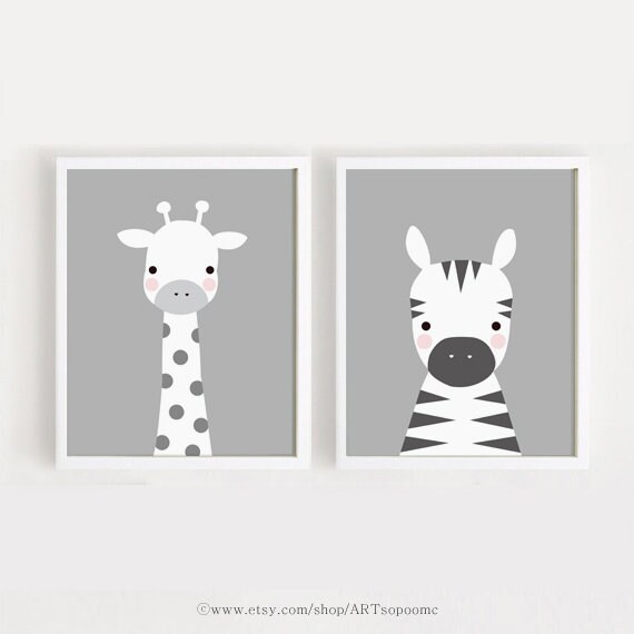 Printable Nursery Wall Art Set of 6 Poster Baby Art Kids Room - Etsy