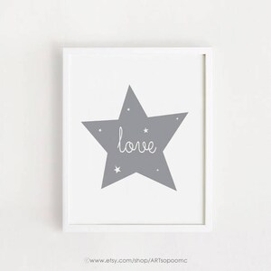 Printable Nursery Art Set of 3 Poster Baby Room Wall Art Gray and Mint ...