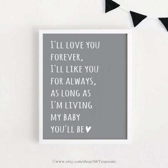 Printable Baby Wall Art Quote Poster Love Nursery Room Decal | Etsy