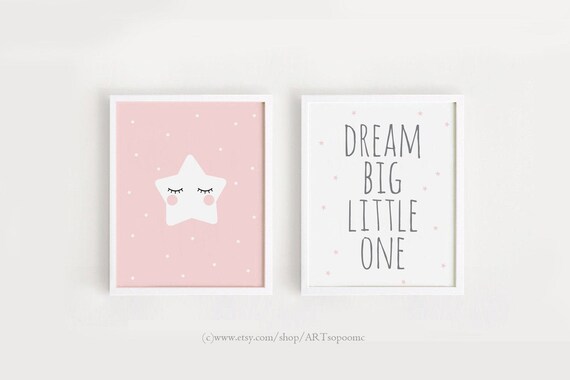 Instant Download Printable Wall Art Set of 2 / Dream Big | Etsy