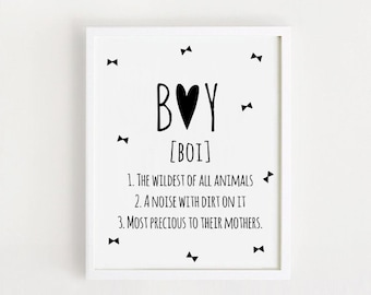 Baby Boy Quotes Sayings Printable Nursery Art Poster Courage | Etsy