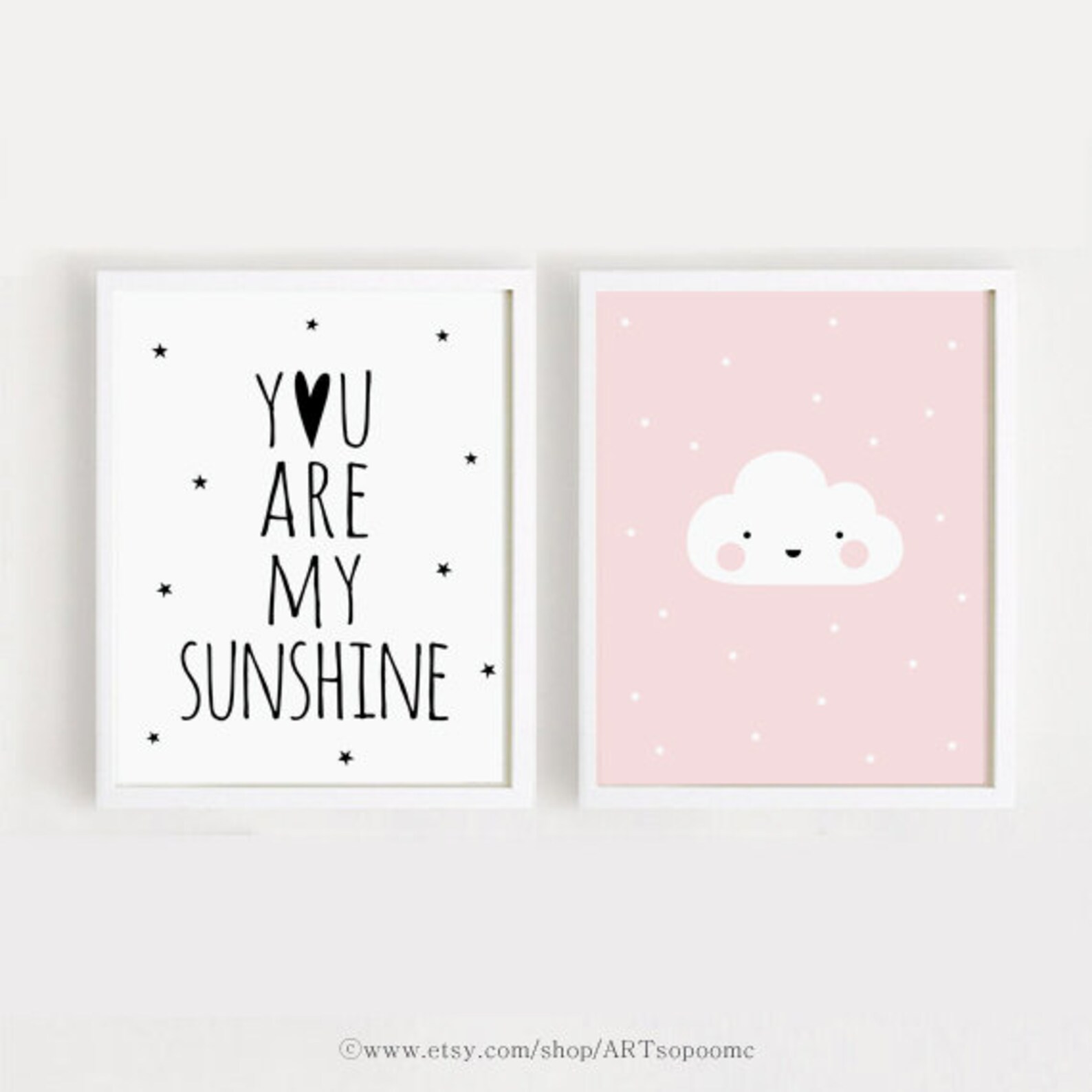 Printable Nursery Wall Art Set of 6 Poster Baby Girl Boy Room - Etsy