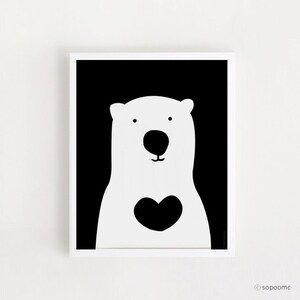 INSTANTÁNEA descargar 8 x 10, 11 x 14, A4, A2 pared arte lindo oso hogar decoración cartel Kawaii bebé habitación decoración imprimir vivero archivo Digital imprimible