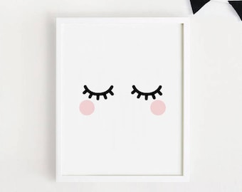 Minimalist Eye Print, Nursery Wall Decor (Digital Download)