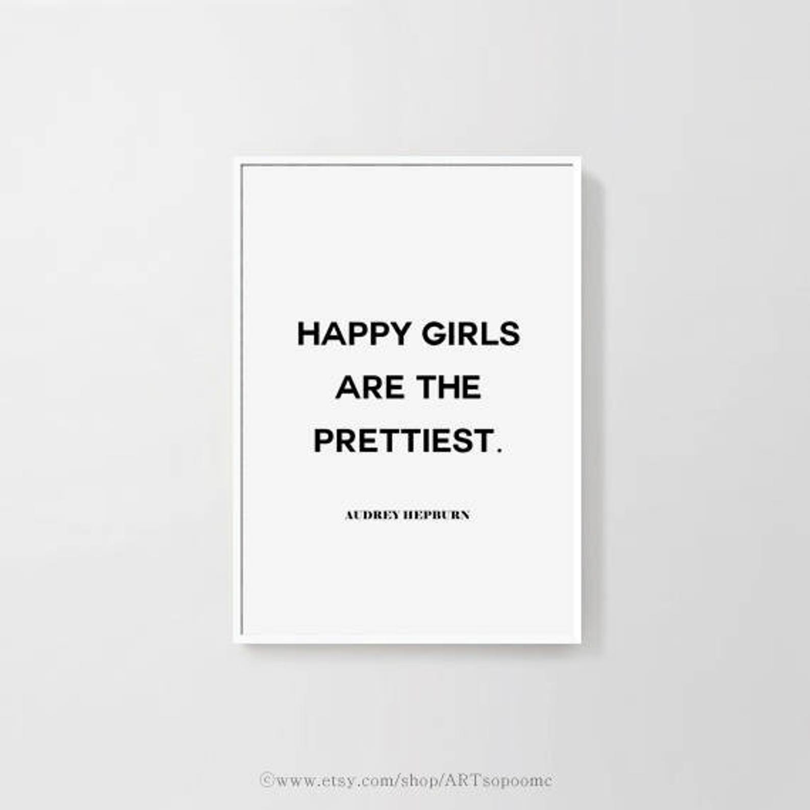 Audrey Hepburn Quotes Art Print Set of 2 Printable Wall Art Etsy