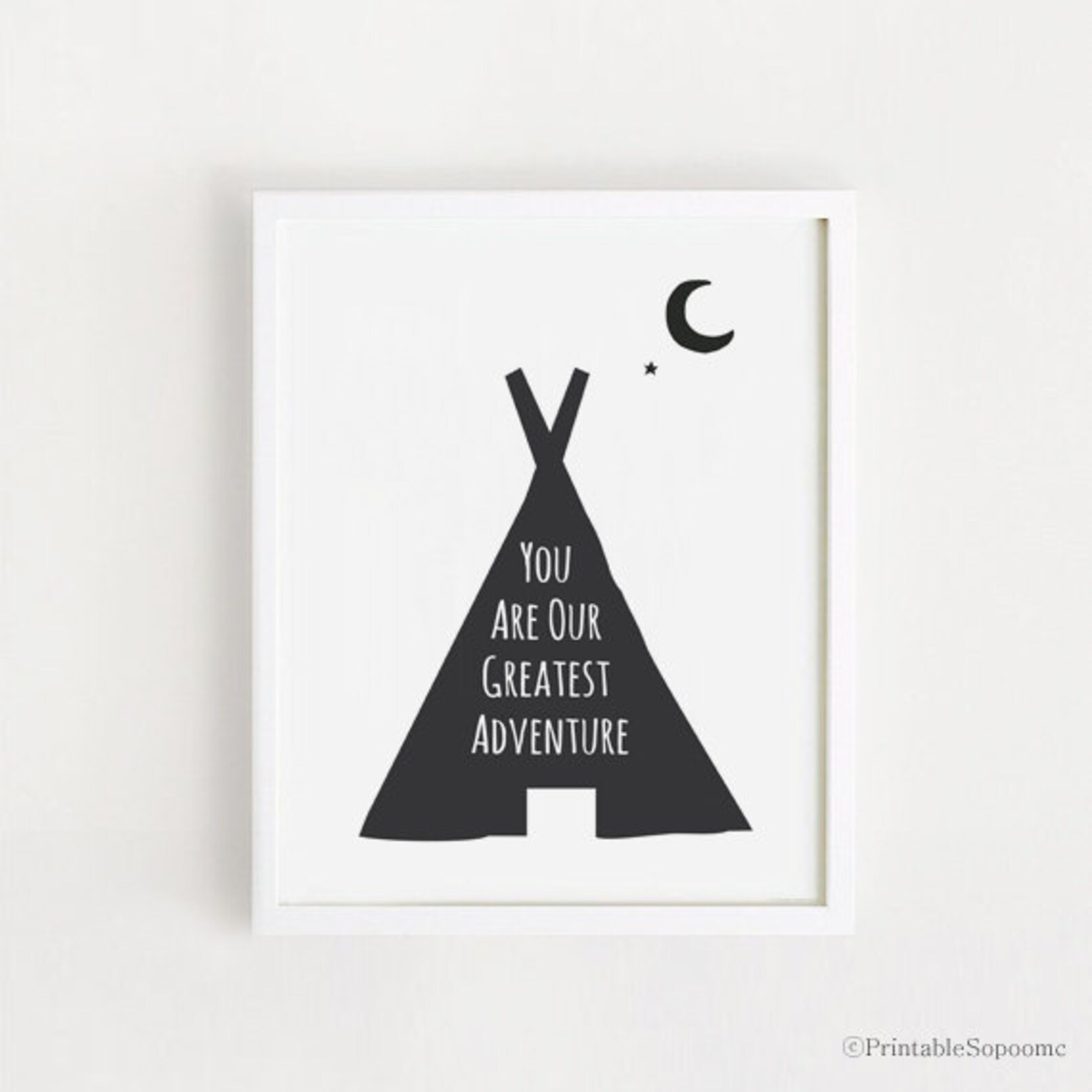 Adventure Printable Nursery Art Quotes Poster Sign Black and Etsy