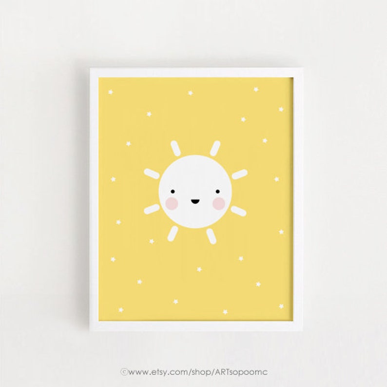 Printable Nursery Art Set of 3 Poster Baby Wall art Kids room Etsy