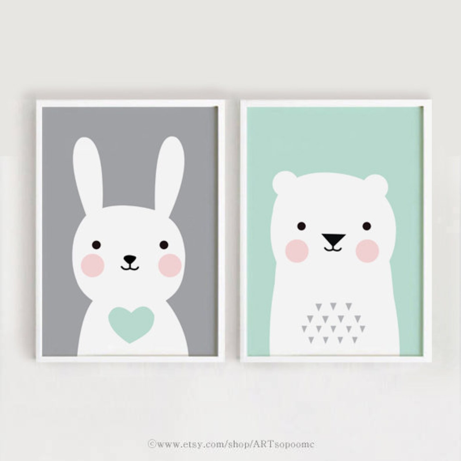 Printable Nursery Wall Art Set of 6 Poster Baby Art Kids Room | Etsy