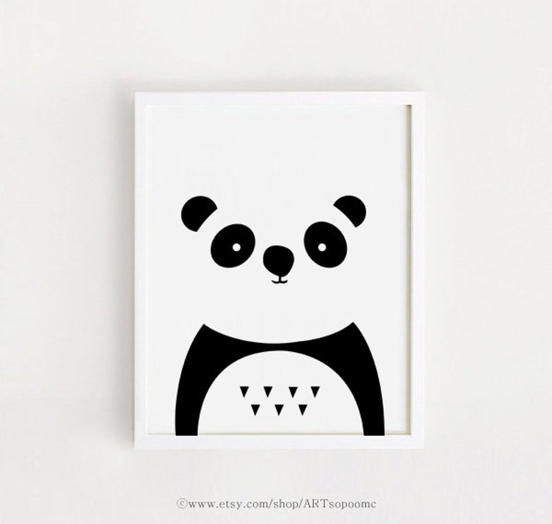 INSTANT DOWNLOAD - Baby Panda Printable Wall Art Cute Kids Room Decor ...
