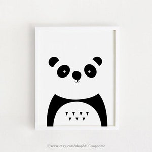 INSTANT DOWNLOAD - Baby Panda printable Wall art Cute kids room decor poster Kawaii baby room art Decor print nursery art Digital file