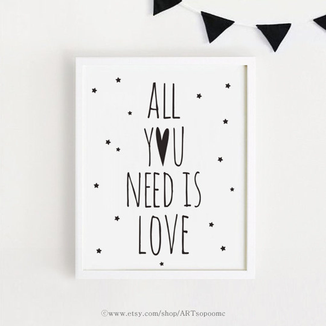 Arte imprimible Todo lo que necesitas son citas de amor Póster Letrero ...