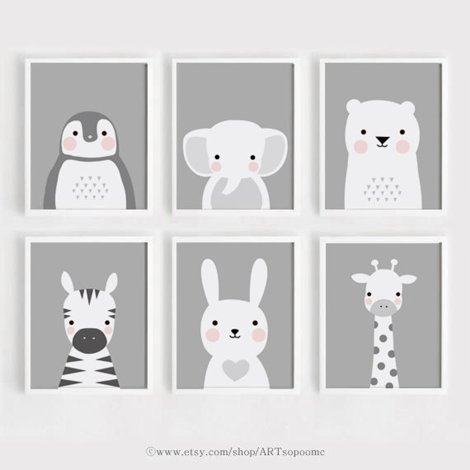 Printable Nursery Wall Art Set of 6 Poster Baby Art Kids Room - Etsy