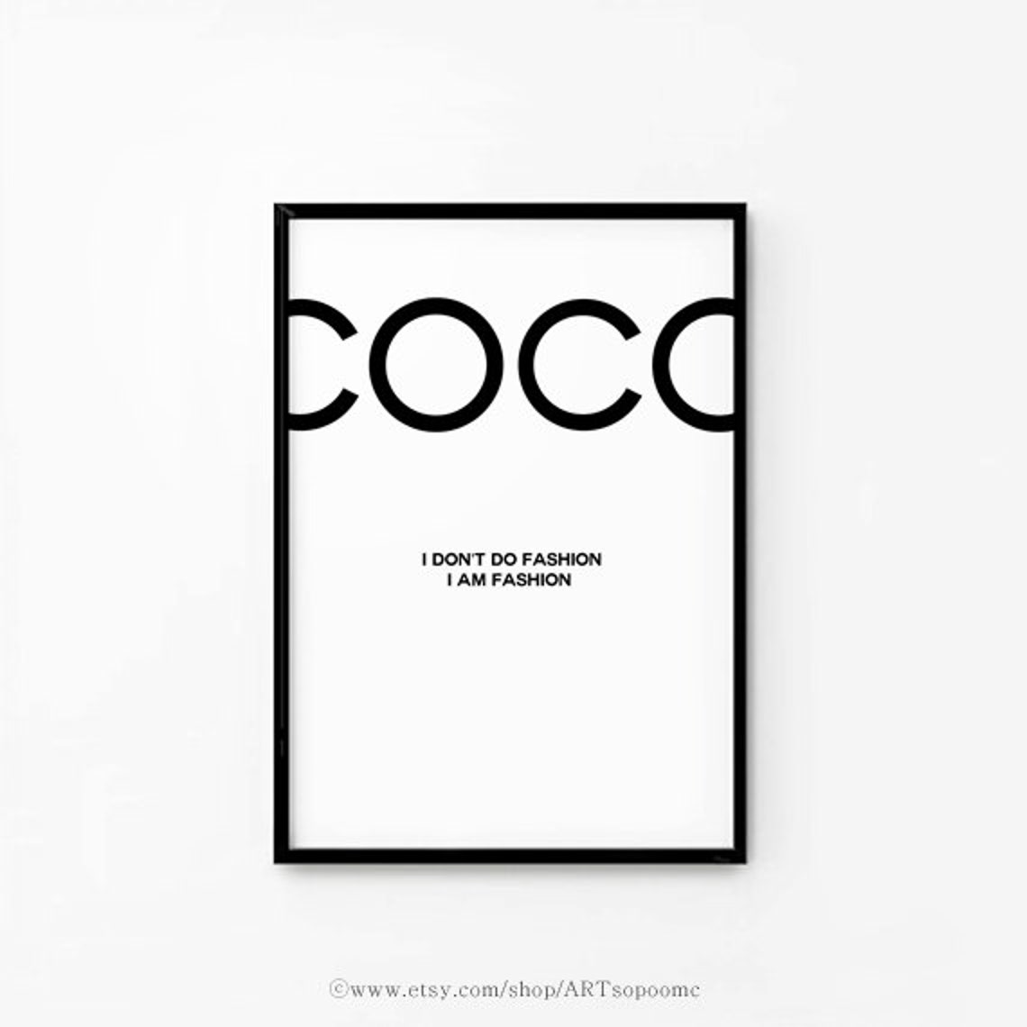 Coco Chanel Quotes Printable Coco Chanel Wall Decal Wall Etsy