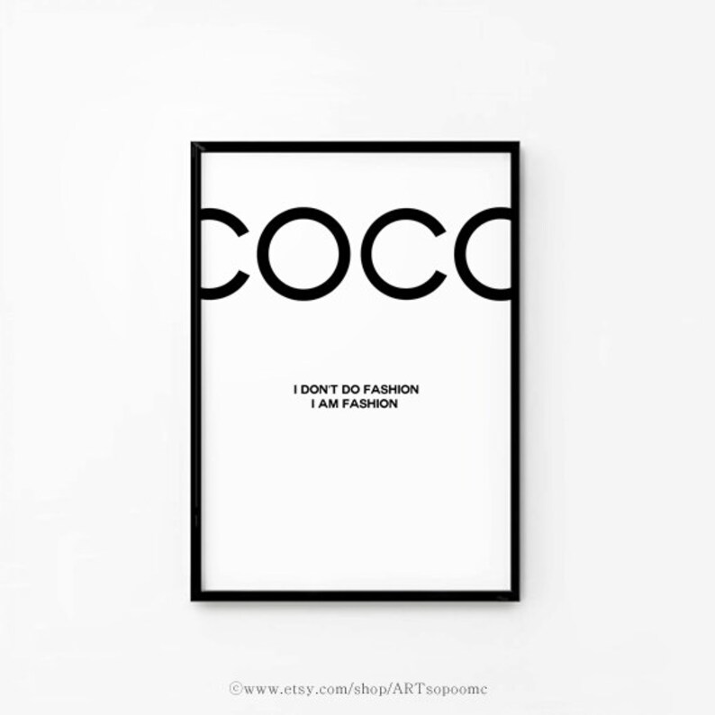 Coco Chanel Quotes Printable Coco Chanel Wall Decal Wall Etsy