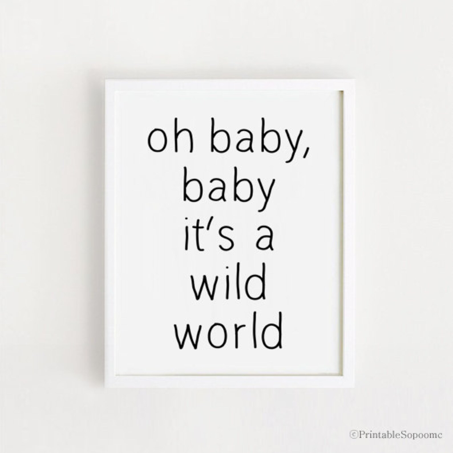 Quotes Printable Baby Wall Art Print Wild World Decor Poster Etsy