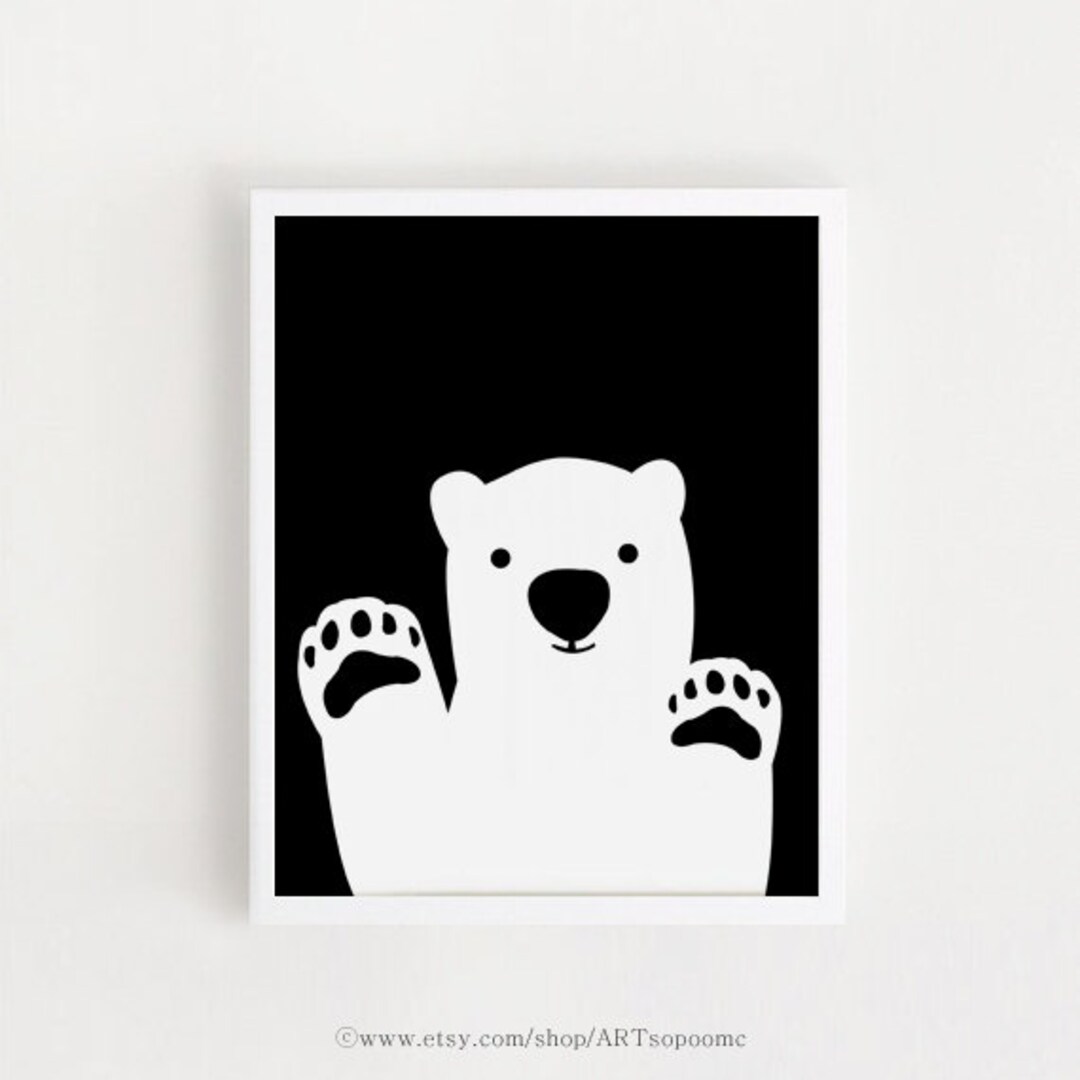 Bear Printable Nursery Art INSTANT DOWNLOAD Cute Children Room Art ...