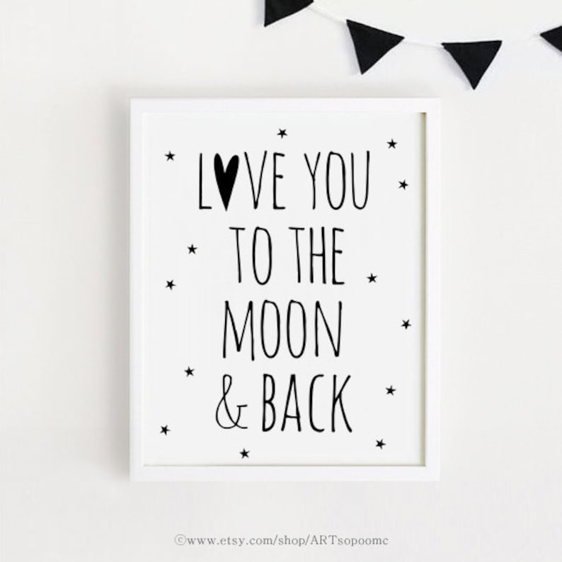 Druckbare Liebe Sie Zitate Poster Zeichen schwarz und weiß Etsy