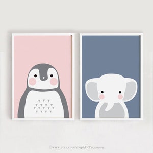 Printable Nursery Wall Art Set of 6 Poster Baby Art Kids Room - Etsy