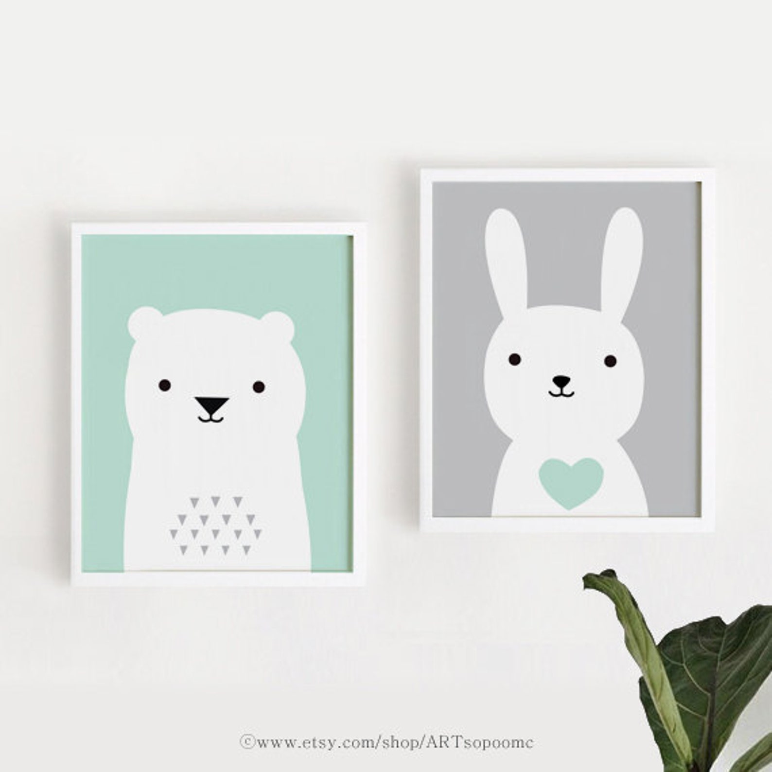 Printable Nursery Art Set of 2 Poster Baby room Wall art Kids Etsy