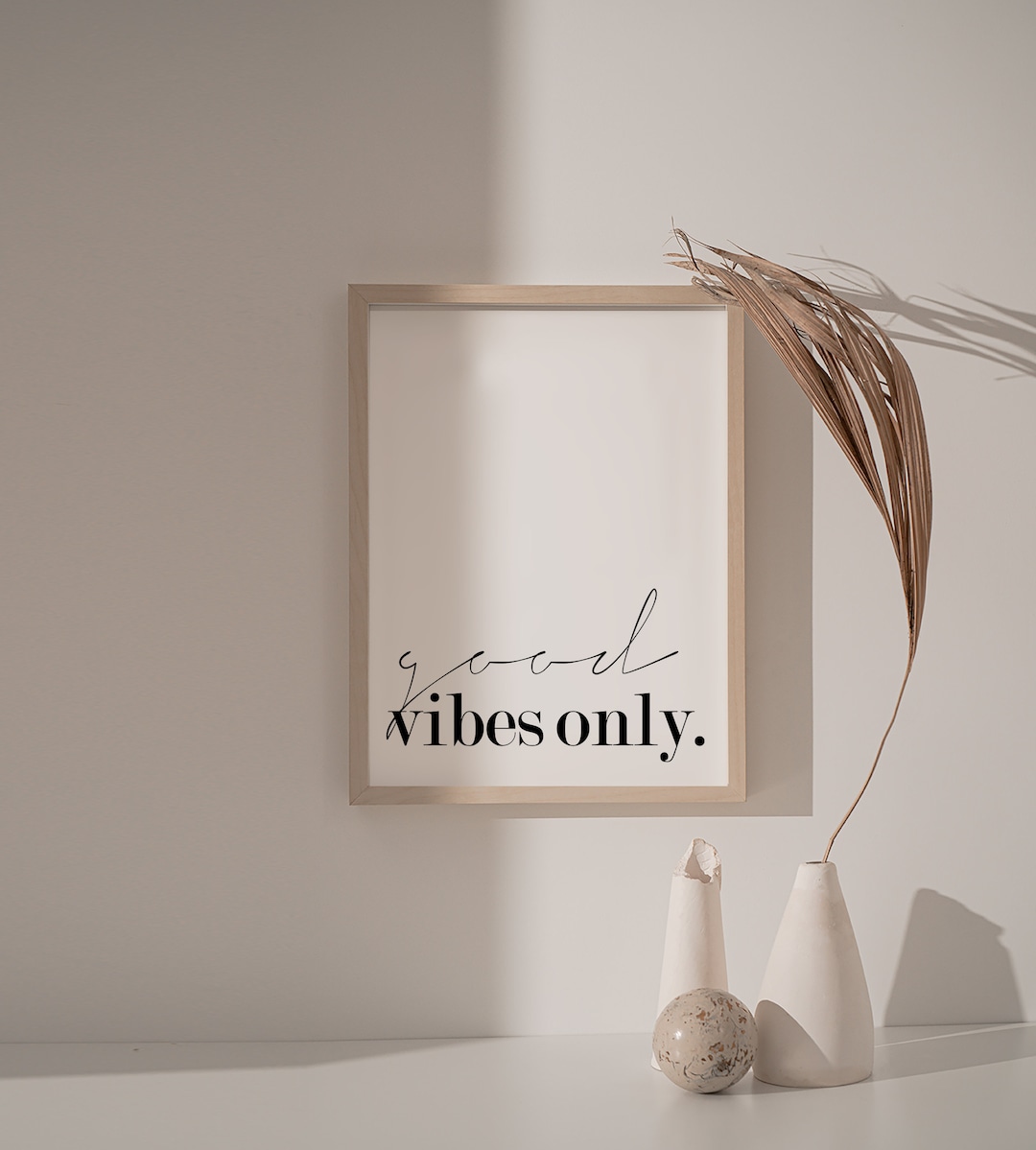 Good Vibes Only Quotes, Printable Wall Art, Poster, Print, Black and ...
