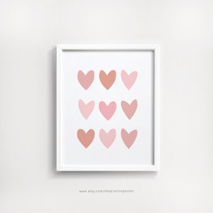Printable Pink Nursery Wall Art Set of 6 Poster Baby Girl Print Kids ...