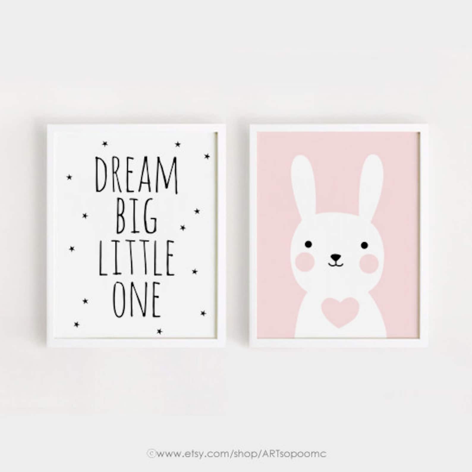 Printable Nursery Art Set of 4 Poster Baby Girls Room Wall Art Pink ...
