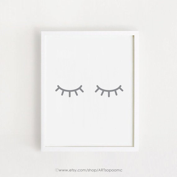 Eye art printable Print baby room deco download Scandinavian art Wall decal Black and white Minimalist bebe poster 50x70 Digital INSTANT